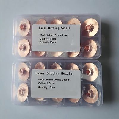 Chrome/Copper Single Double Layer Fiber Laser Precitec Raytools Nozzle Weight KG 0.15 KG