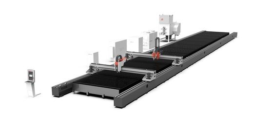 Large Size Metal Fiber Laser Cutting Machine No Deformation Gantry Type Configuration